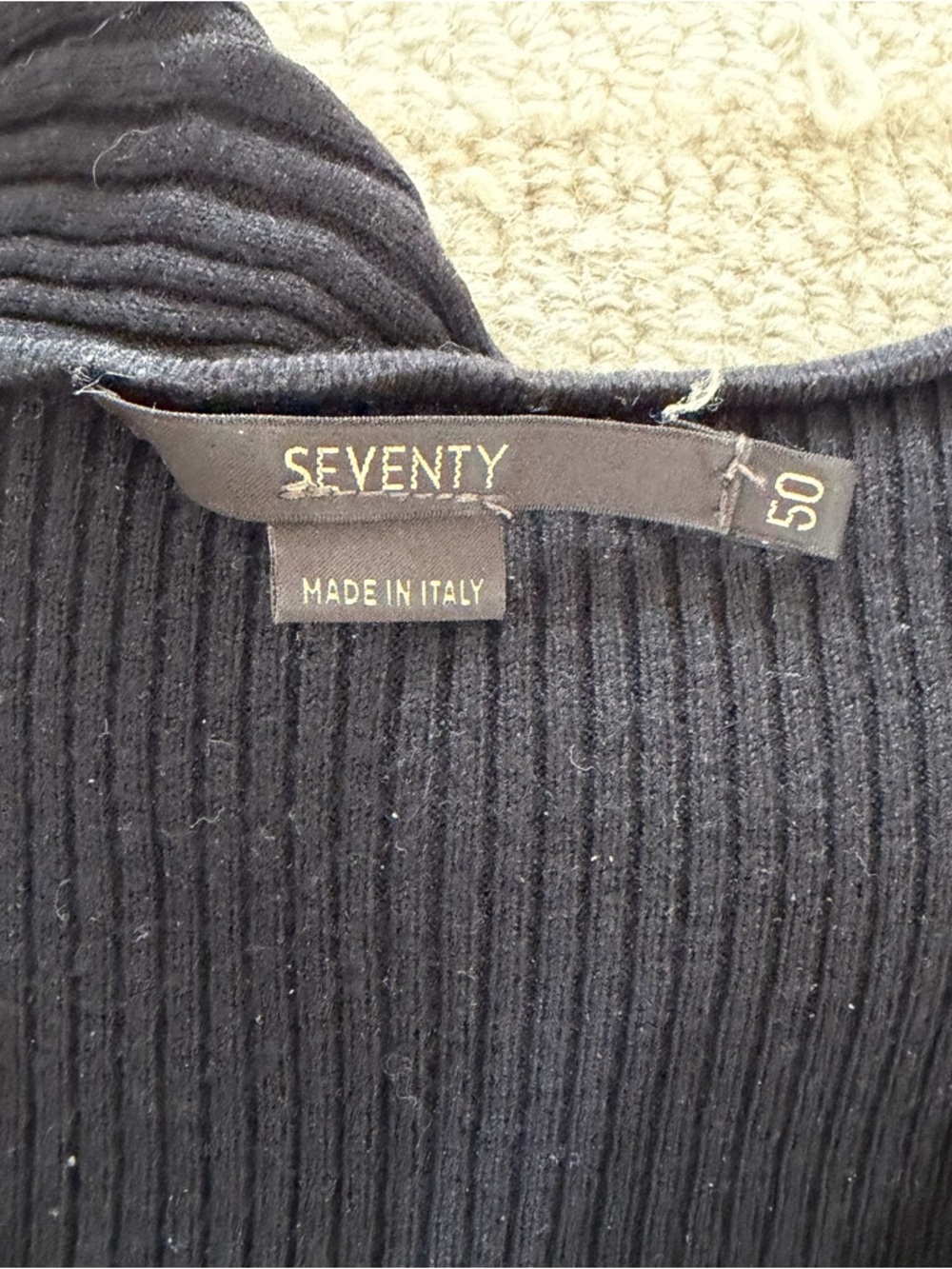 Seventy Black Ruffle-Trim Ribbed Sweater - Picture 4 of 4
